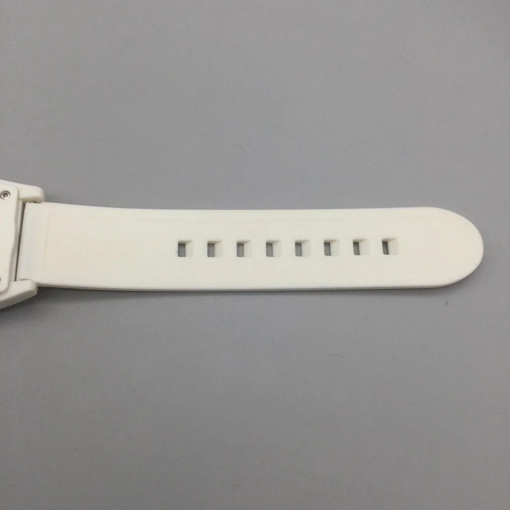 Neff Daily Mens Watch 41mm Black Dial White Silicone Strap New Battery